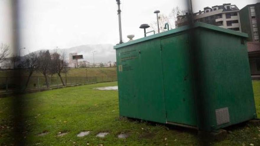 Estación de medición de contaminación en Ventanielles.