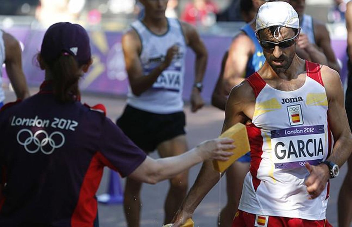 L’atleta madrileny Jesús Ángel García Bragado, durant la prova dels 50 km marxa. L’atleta madrileny Jesús Ángel García Bragado, durant la prova dels 50 km marxa.