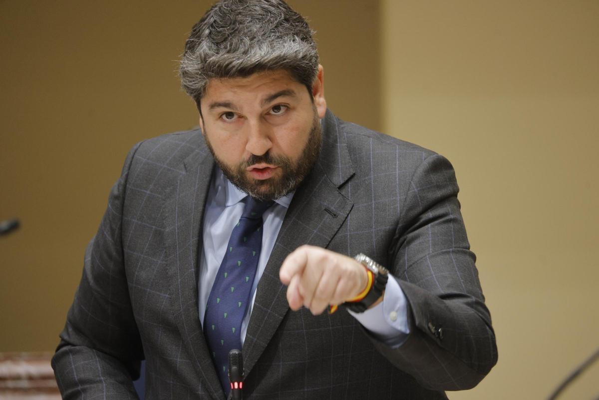 López Miras, en una reciente intervención en la Asamblea Regional