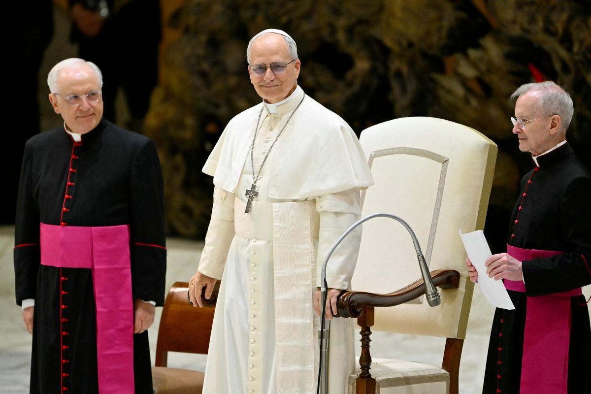 El papa León XIV se reúne con los periodistas en El Vaticano El papa León XIV se reúne con los periodistas en El Vaticano