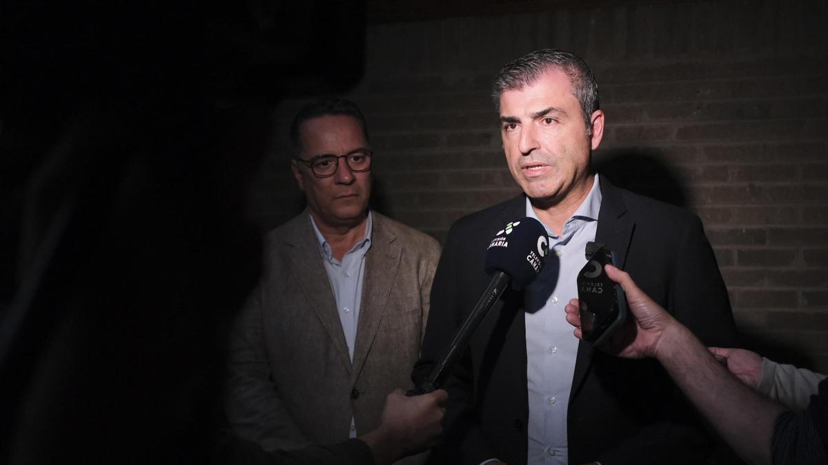 Manuel Domínguez tras una reunión de la ejecutiva del PP de Canarias