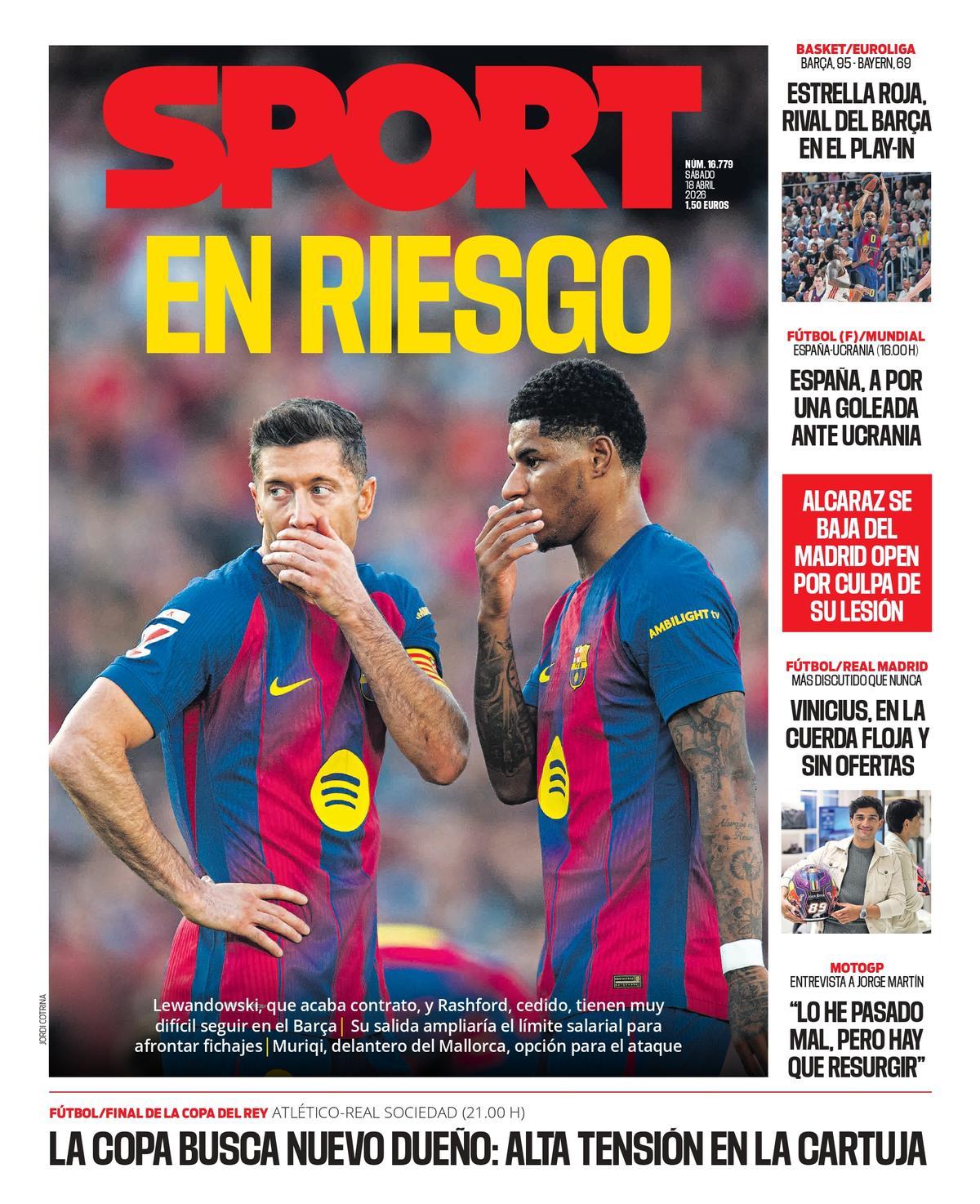 Esta es la portada de SPORT de hoy sábado, 18 de abril de 2026