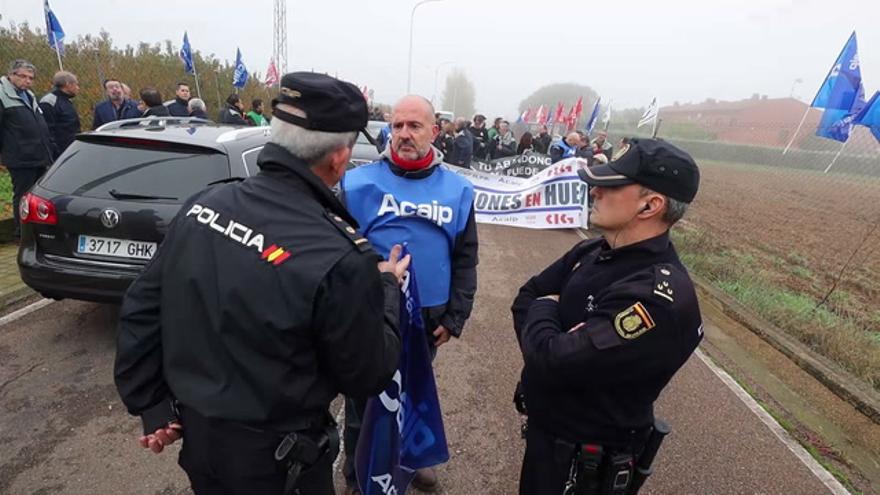 Protesta de los funcionarios de prisiones en Badajoz