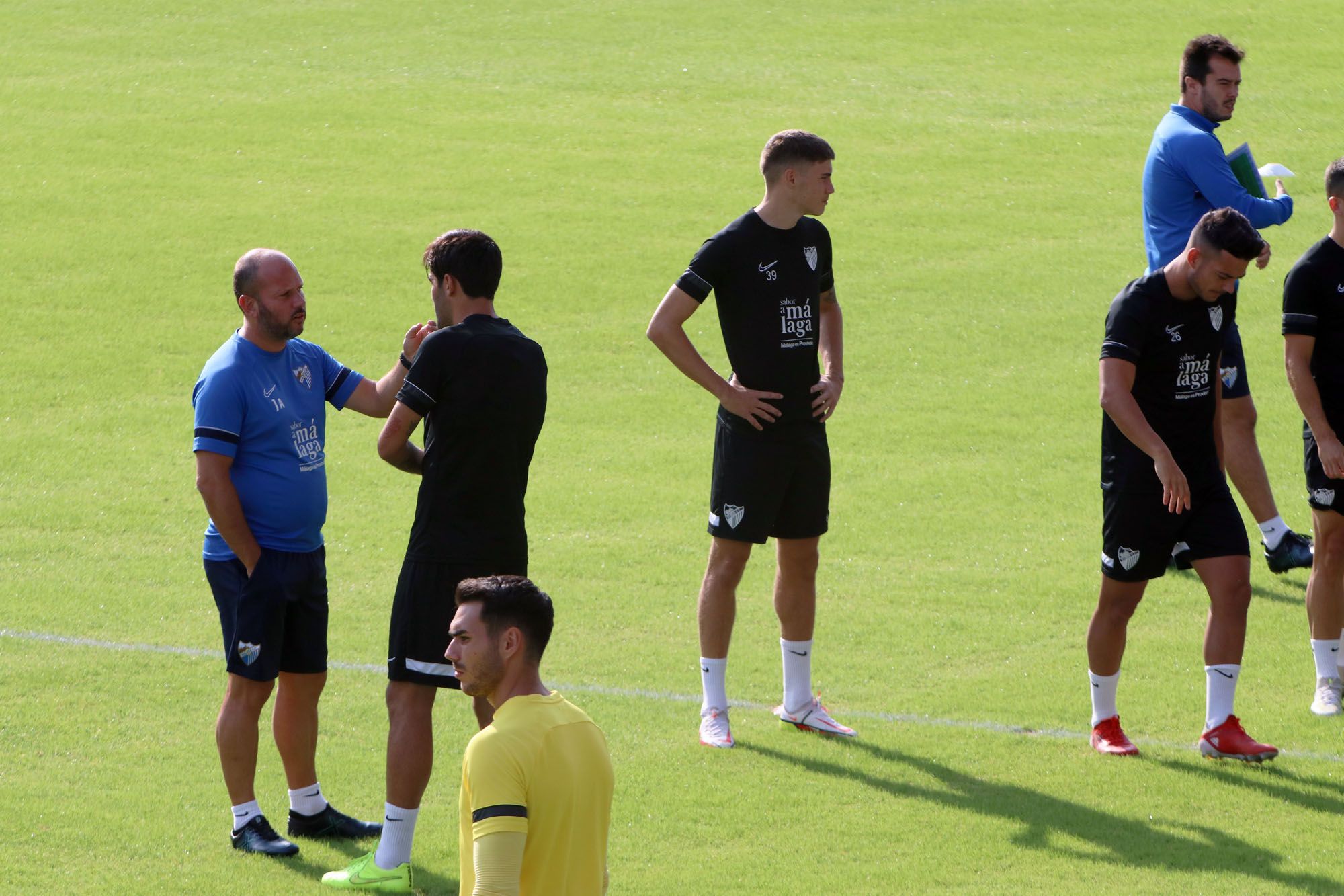 Entrenamiento a puerta abierta del Málaga CF