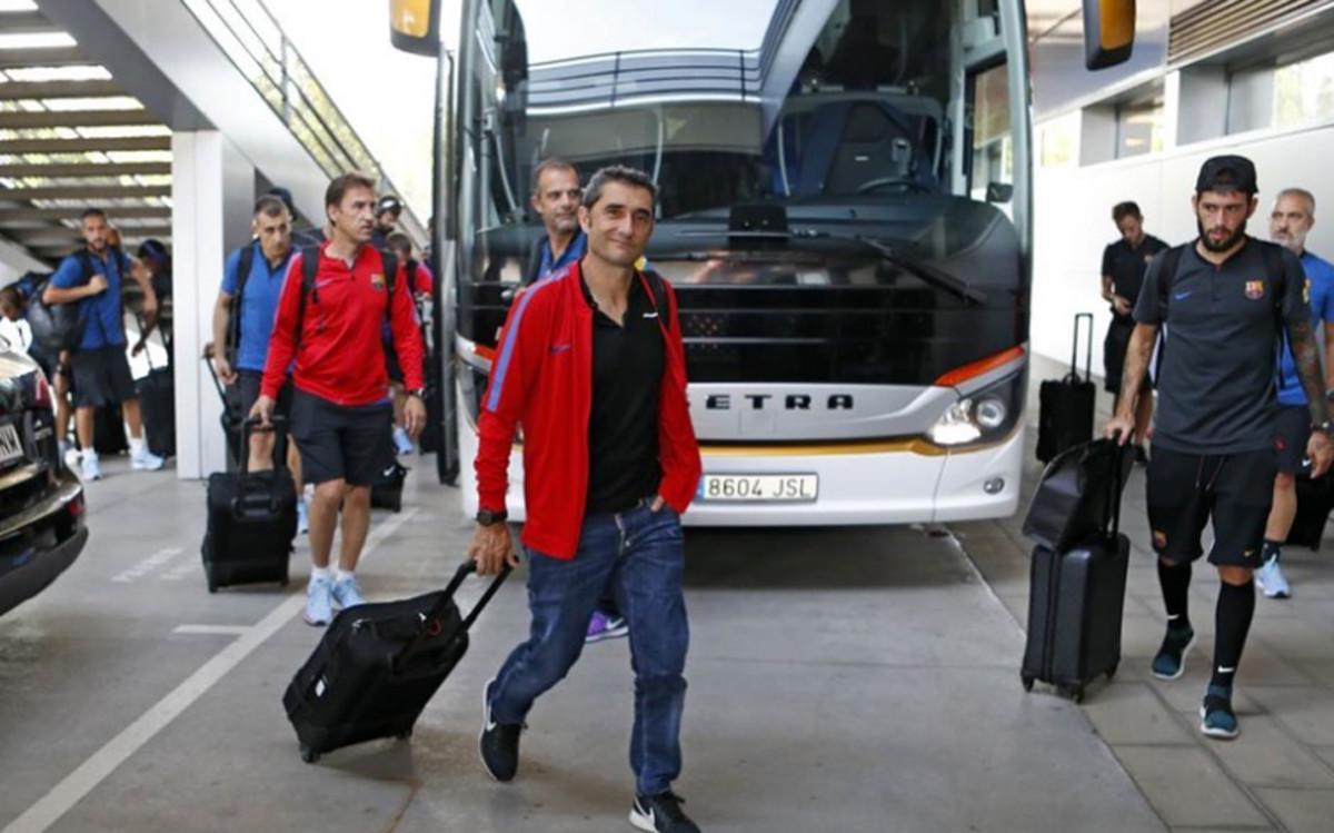 Valverde y sus hombres descansan en Barcelona
