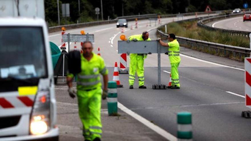 Arrancan las obras de reparación en la "Y" de Avilés hacia Gijón