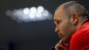 La presencia de Iniesta es cada vez más selectiva.