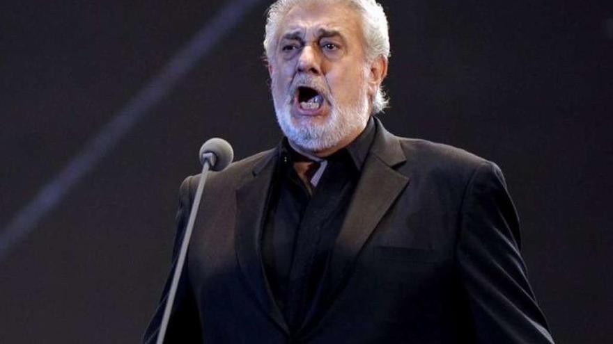 El tenor Plácido Domingo, que participa en el documental, durante una actuación.