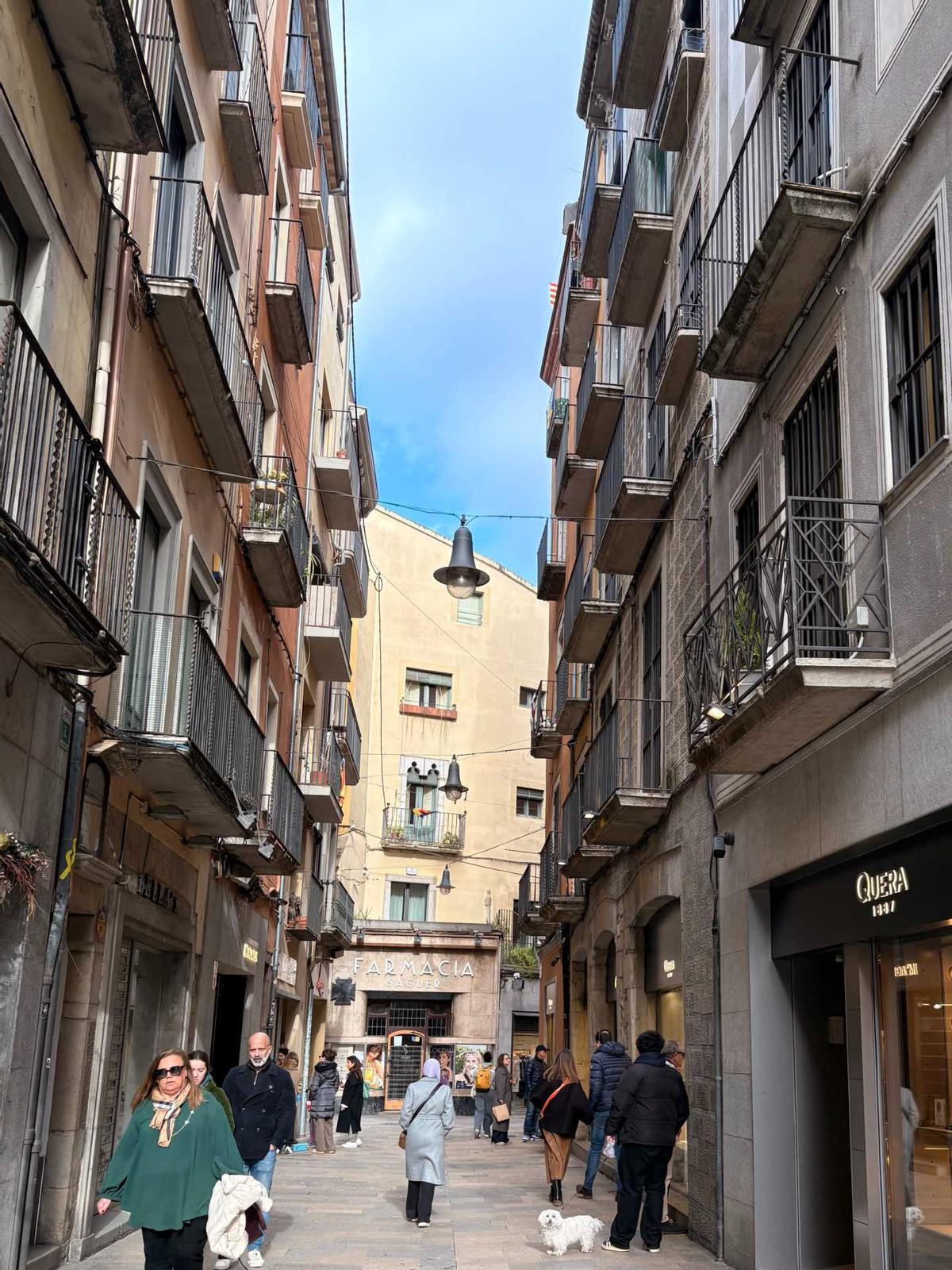 El carrer de l'Argenteria on es troba el Tarlà durant les Festes de Primavera.