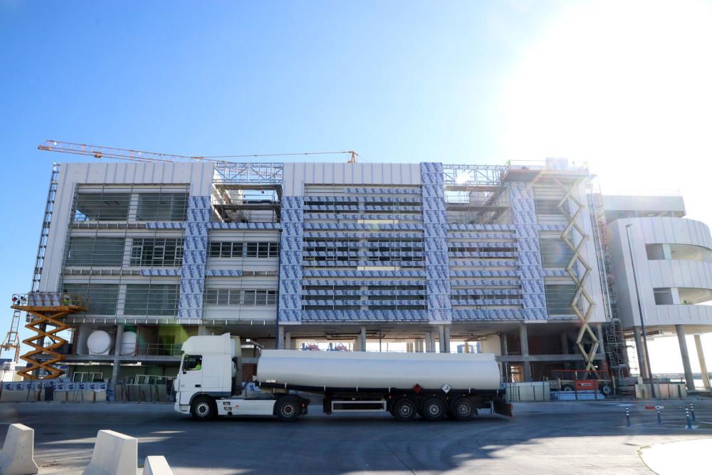 Avanzan las obras del Instituto Oceanográfico Español en el puerto de Málaga