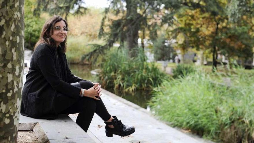 Isabel Cachaldora Sánchez, en el campus de Ourense. // Brais Lorenzo