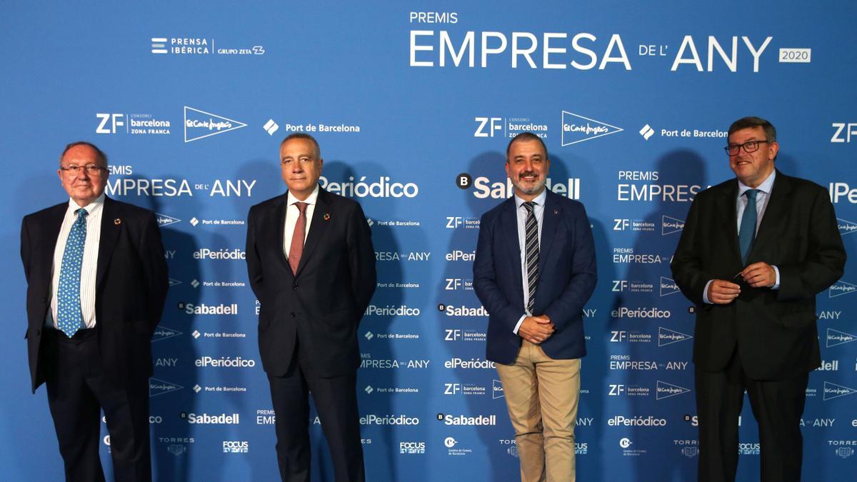 Premios Empresa del any 2020 en la Llotja de Mar Empresa del año 2021 En la foto Jose Luis Bonet Pere Navarro Collboni )