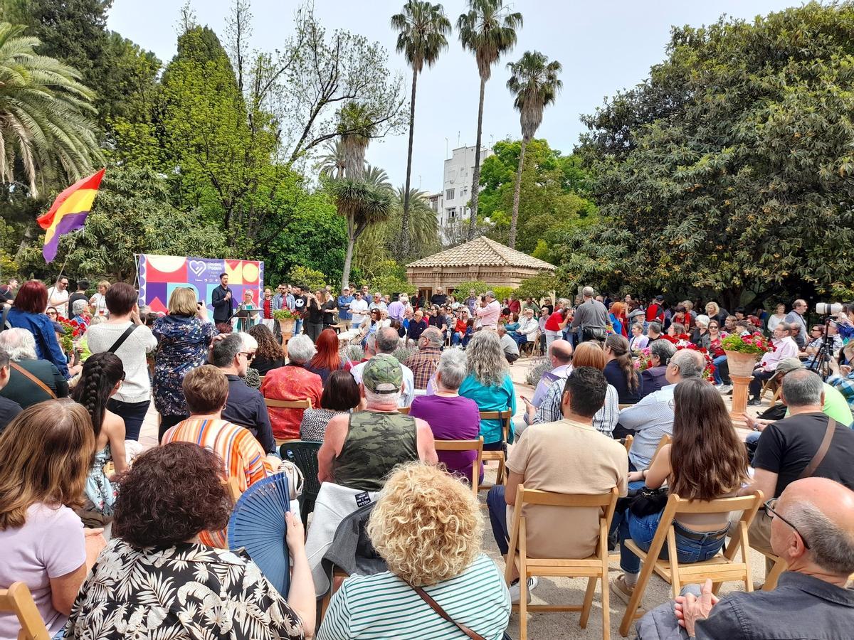 Acto de Unides Podem este sábado en el Jardí Botànic.