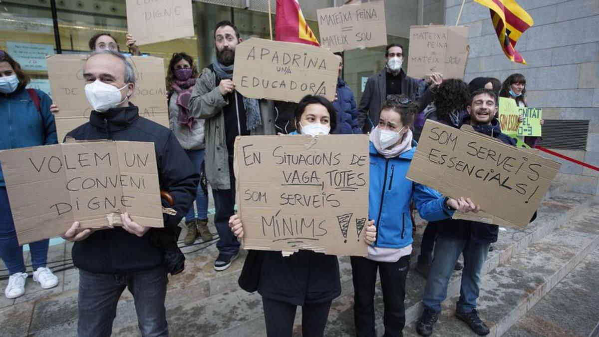 La concentració, dimecres a Girona. | MARC MARTÍ