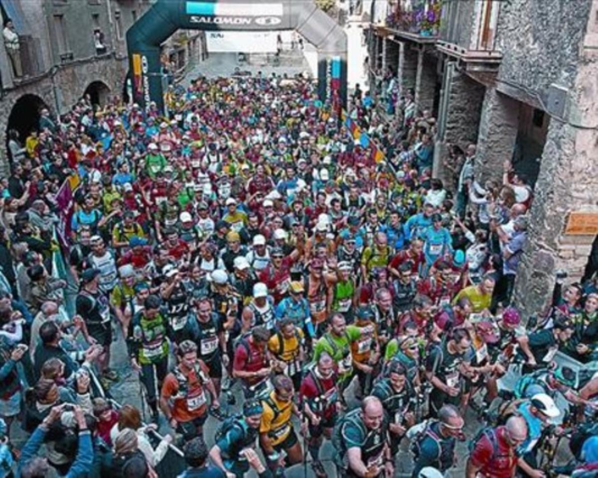 Salida de la prueba Cavalls del Vent, hace ocho días en Bagà. Salida de la prueba Cavalls del Vent, hace ocho días en Bagà.