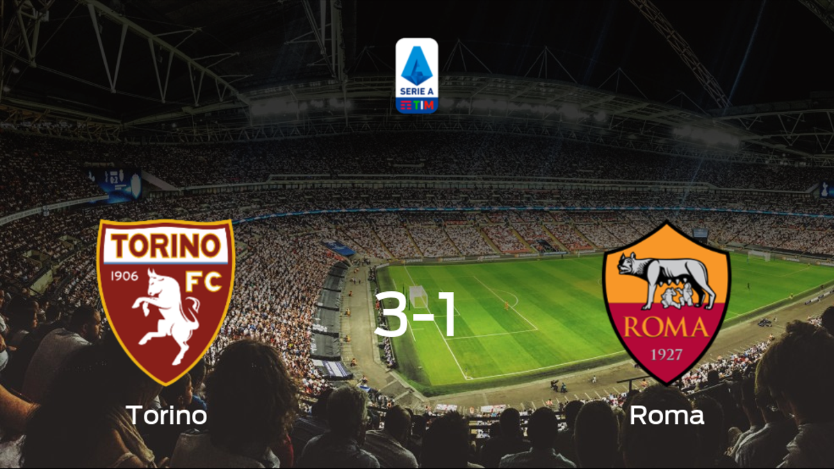 Triunfo del Torino por 3-1 frente a la AS Roma