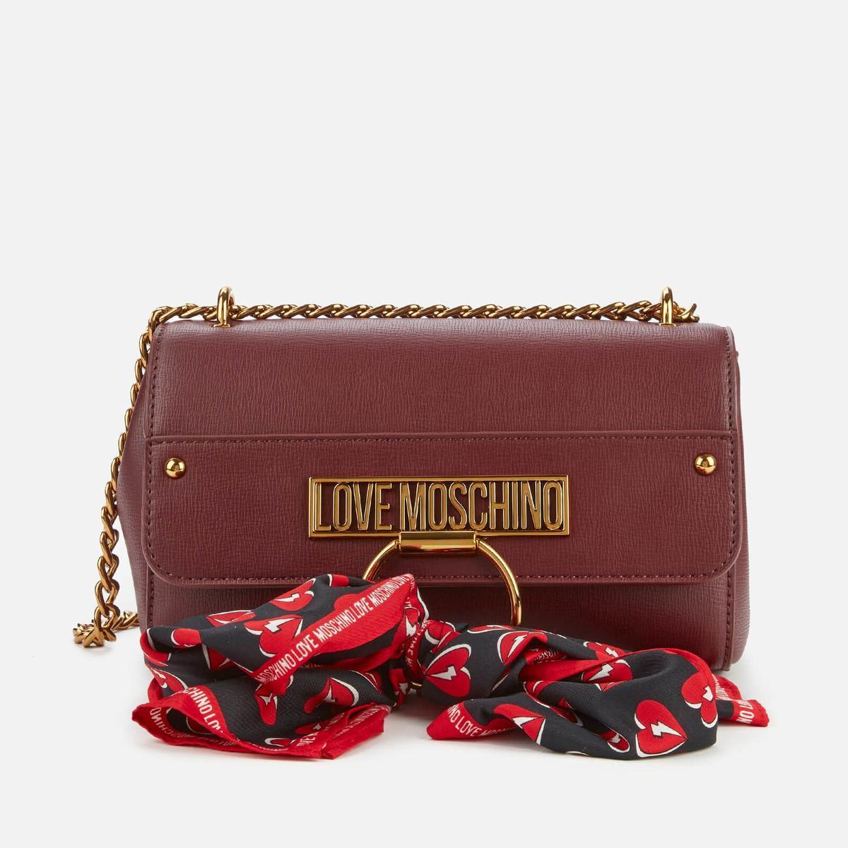 Bolso bandolera con pañuelo de Love Moschino