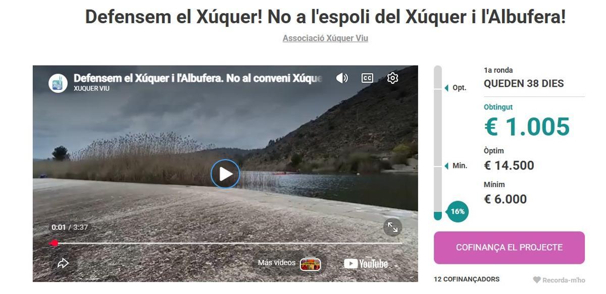 La campaña supera los 1.000 euros en el segundo día en marcha.