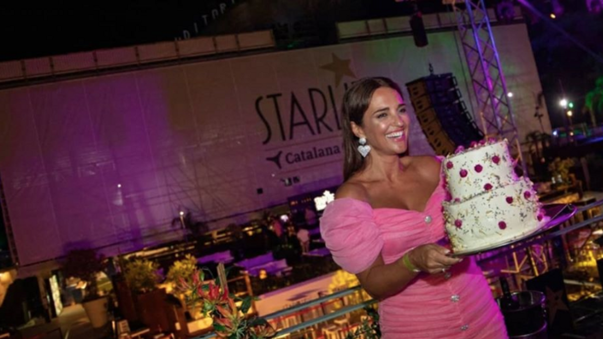 El vestido rosa de Paula Echevarría para celebrar su cumpleaños es pura fantasía