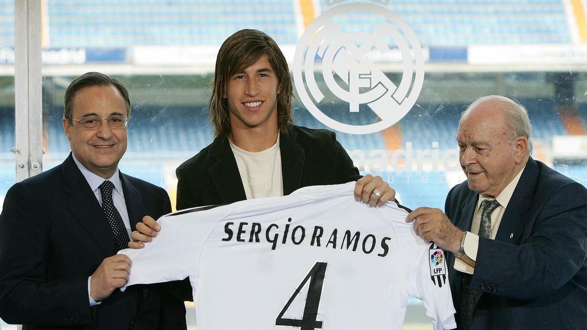 Sergio Ramos, el día de su presentación con el Real Madrid en 2005. / RMCF