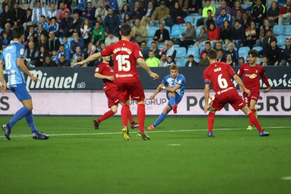 El Málaga se adelantó, perdonó y desapareció en una segunda mitad donde vio como el Osasuna remontaba para llevarse el choque