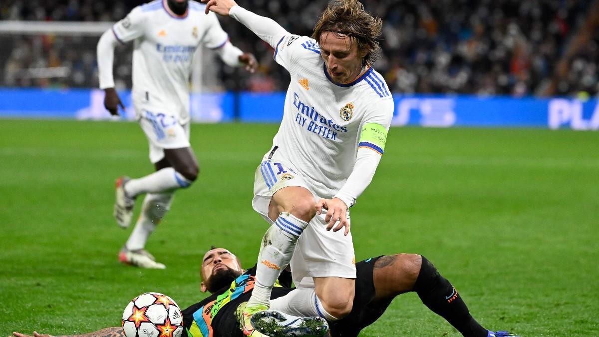 Modric, durante el partido contra el Inter