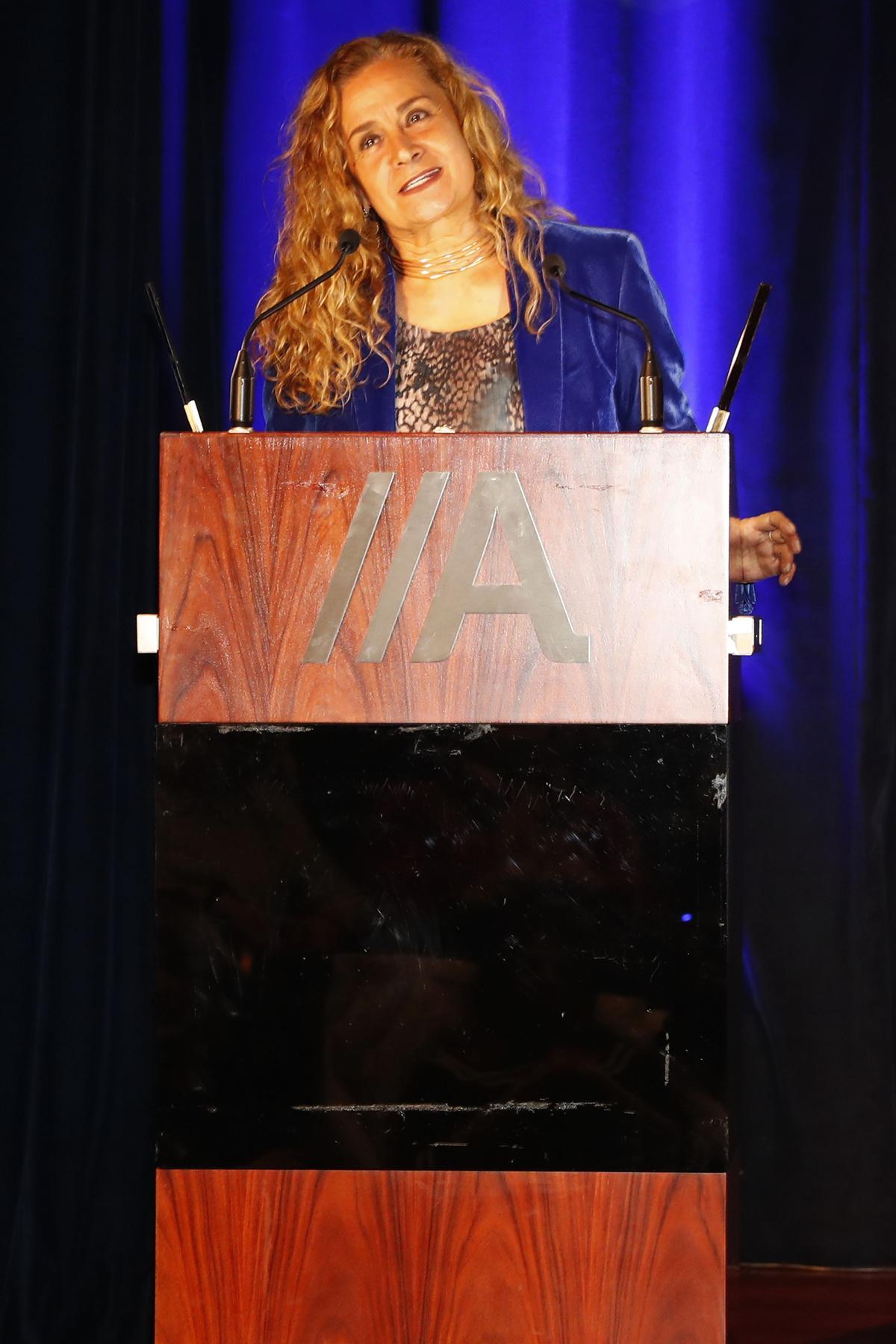 Carmen Silva, durante a súa intervención na gala de entrega de premios.