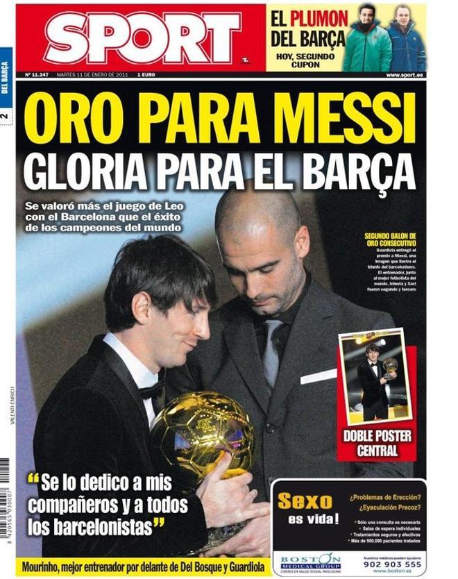 2011 - Leo Messi se hace con su tercer Balón de Oro