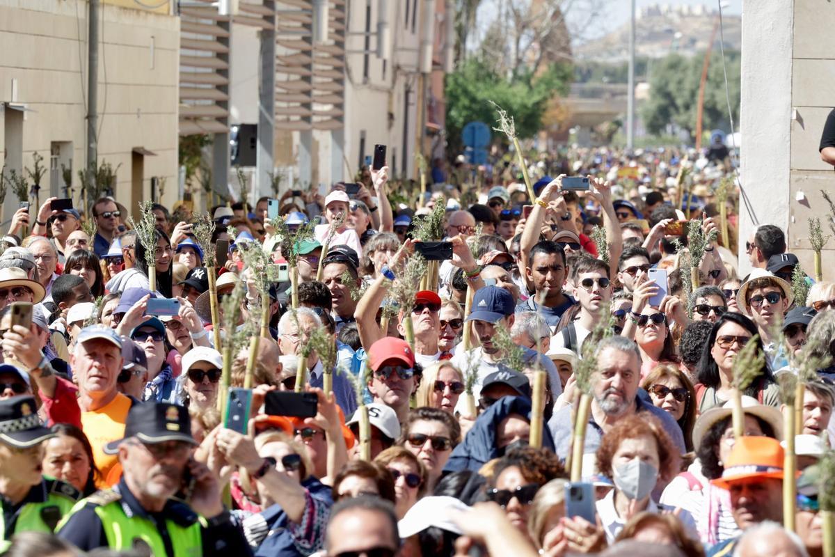 Récord histórico de participación en la romería de la Santa Faz de 2023.