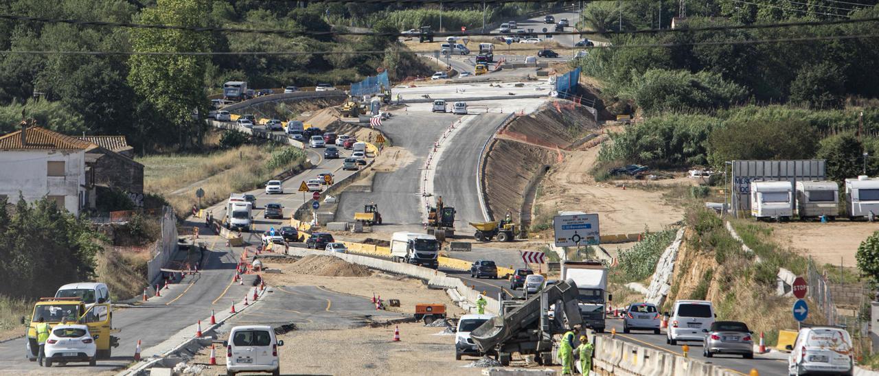 Les obres de l'N-II entre Tordera i Maçanet, aquesta setmana.