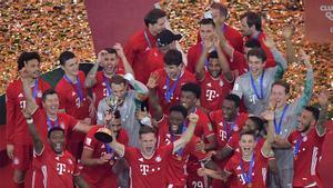 El Bayern celebra el Mundial de Clubes