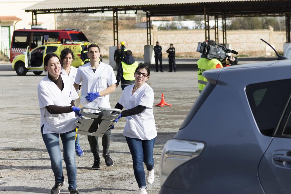 Simulacro de la Escuela de Enfermería de Castelló