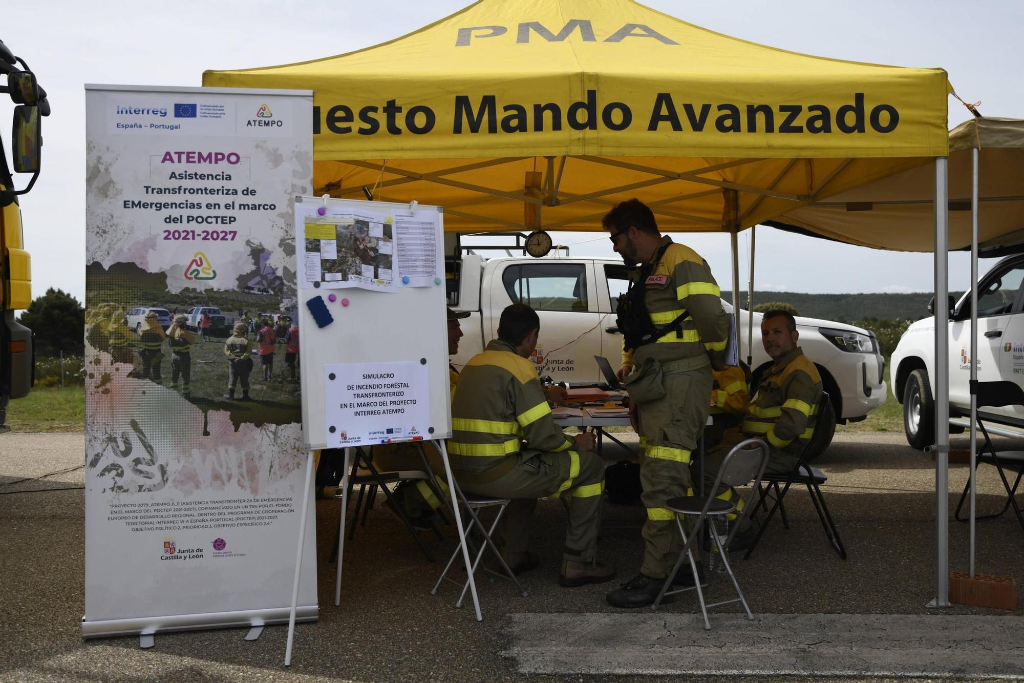 Así ha sido el simulacro forestal transfronterizo desplegado en Aliste