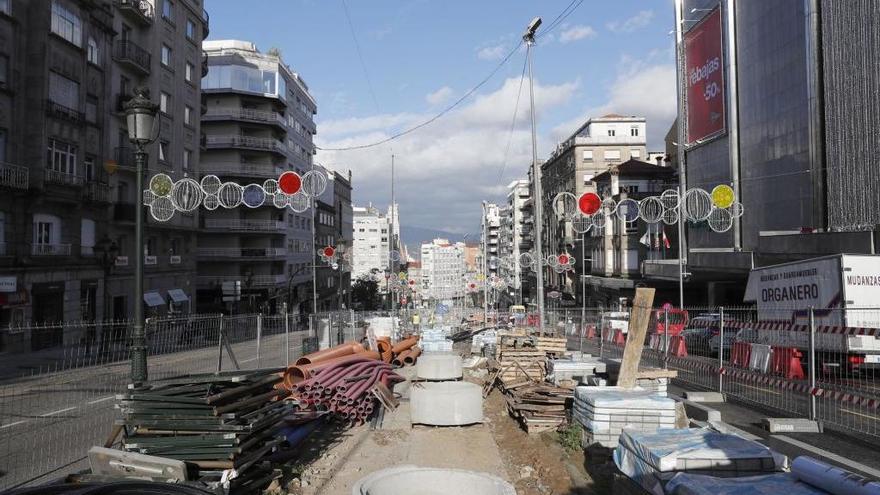 Obras de las rampas mecánicas de Gran Vía. // J. Lores