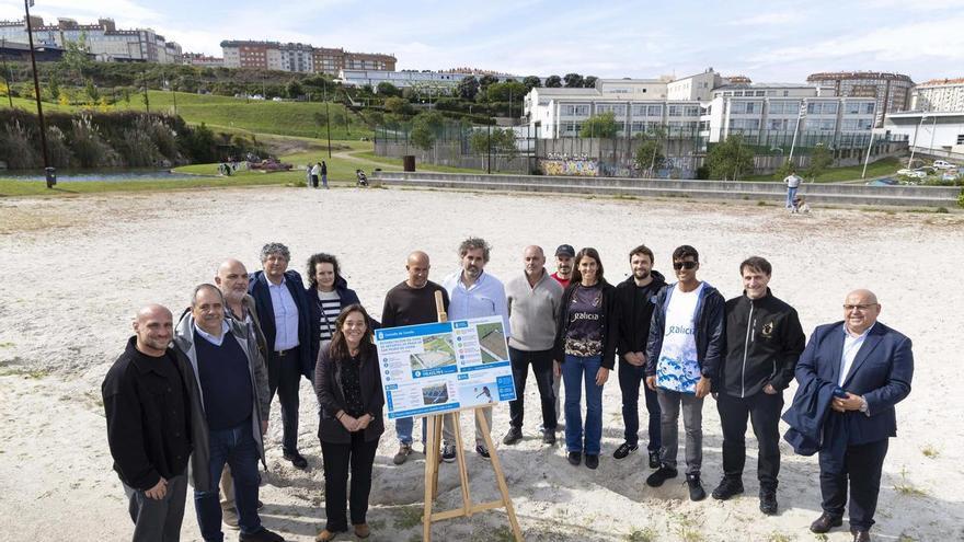 El Concello de A Coruña empieza la semana que viene las obras de la zona de deportes de playa del parque Adolfo Suárez