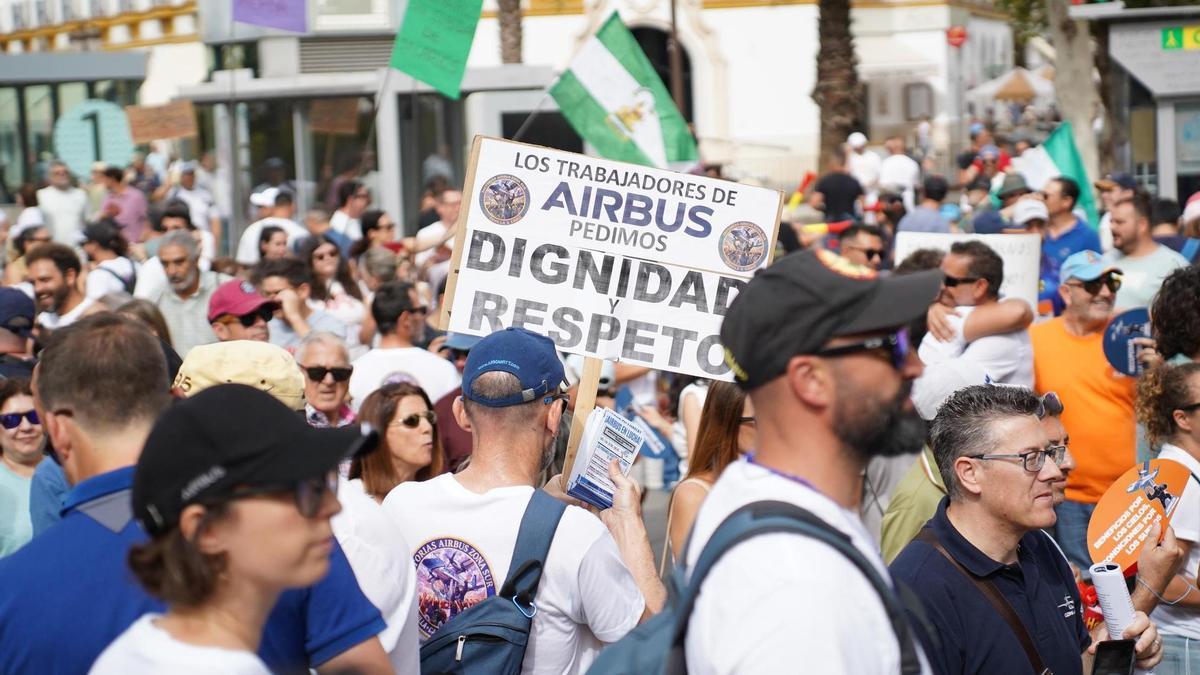 Manifestación de Airbus