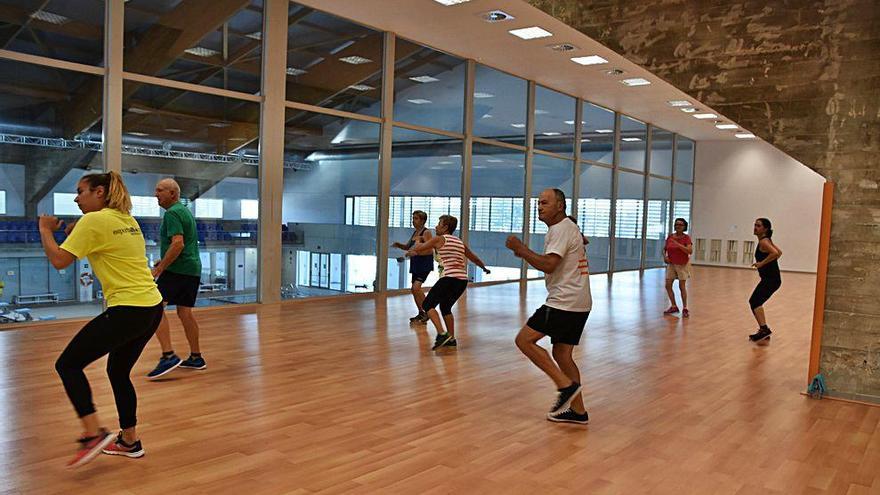 Una de las clases dirigidas impartidas en el polideportivo de Son Moix.