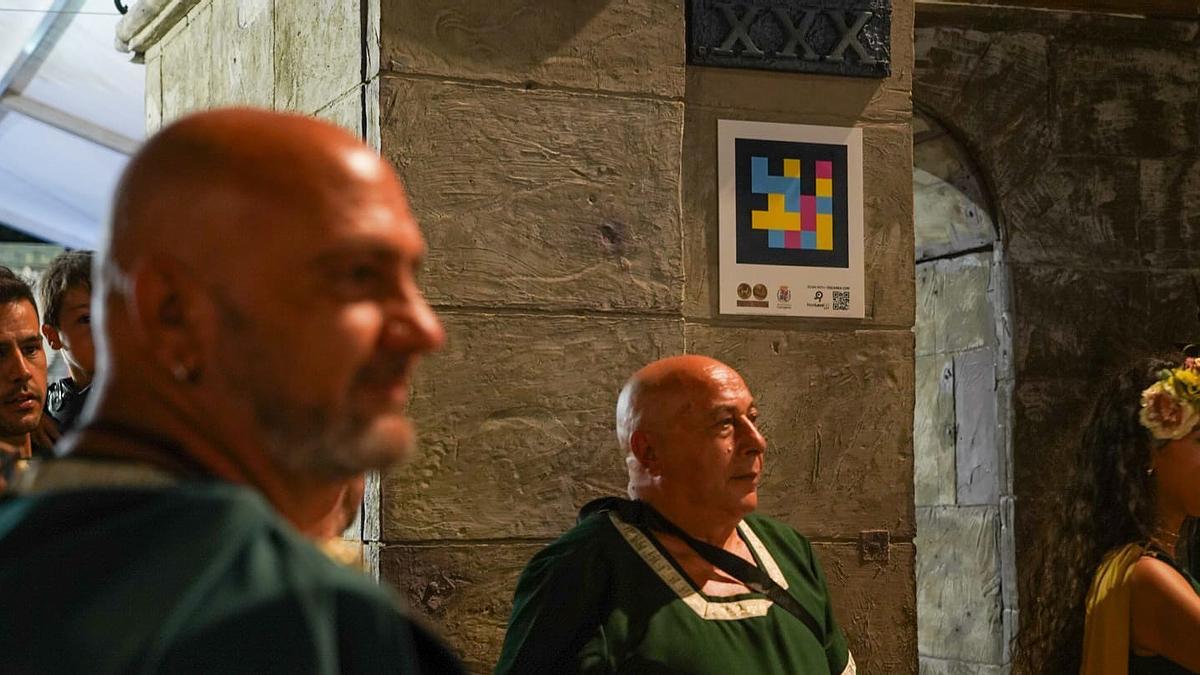 Un código NaviLens durante uno de los desfiles de Carthagineses y Romanos.