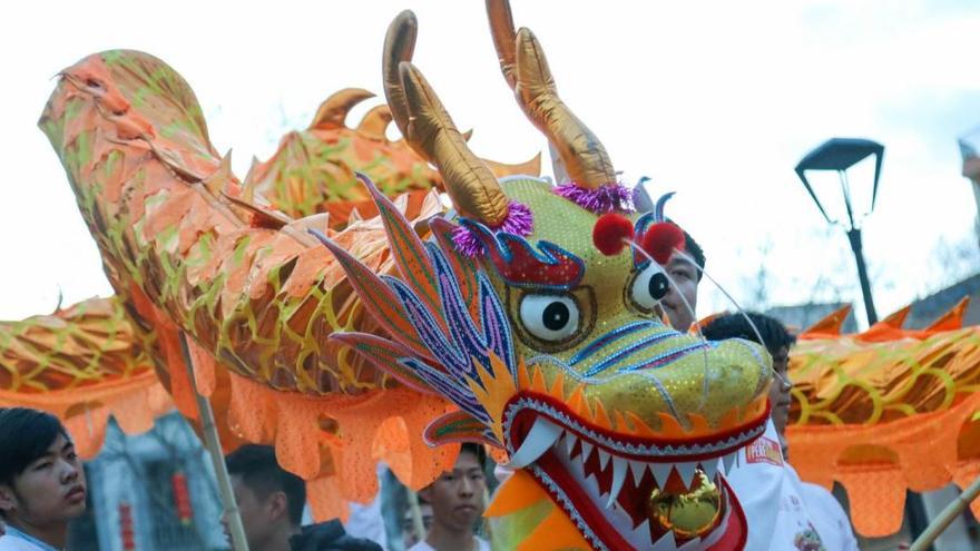 Die Chinesen auf Mallorca feiern traditionell ihr Neujahrsfest in Pere Garau.