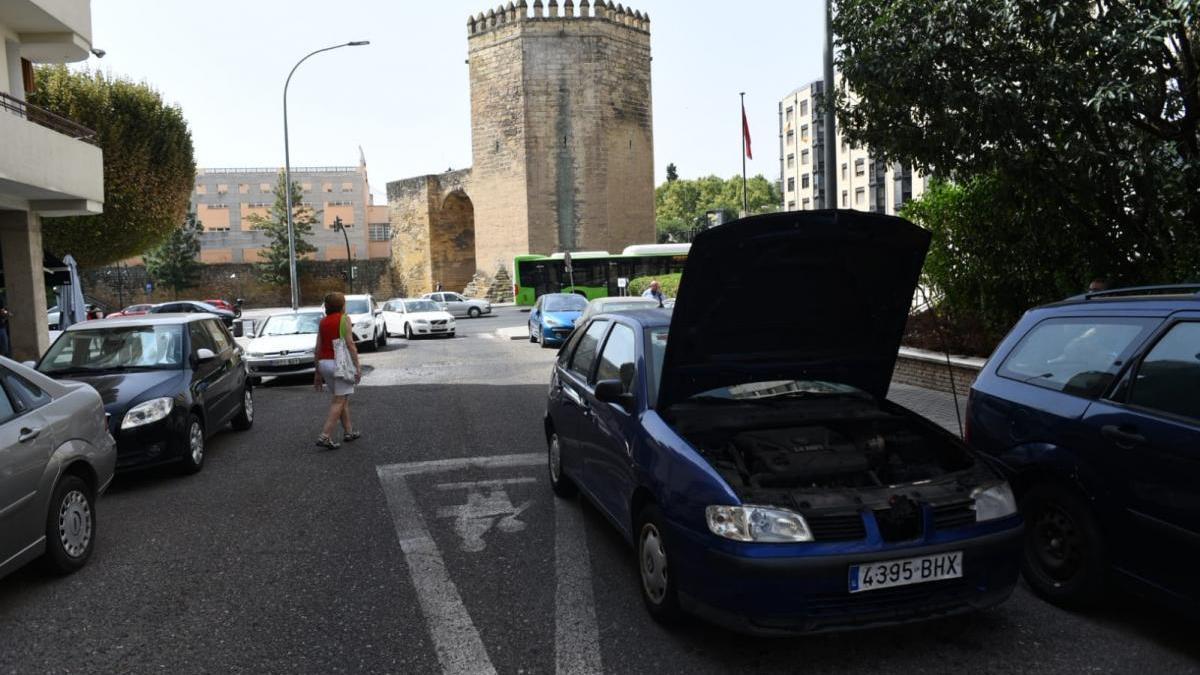 Arde un coche en la avenida de Las Ollerías