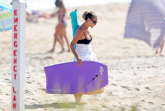 Sarah Jessica Parker en la playa de los Hamptons, en Nueva York