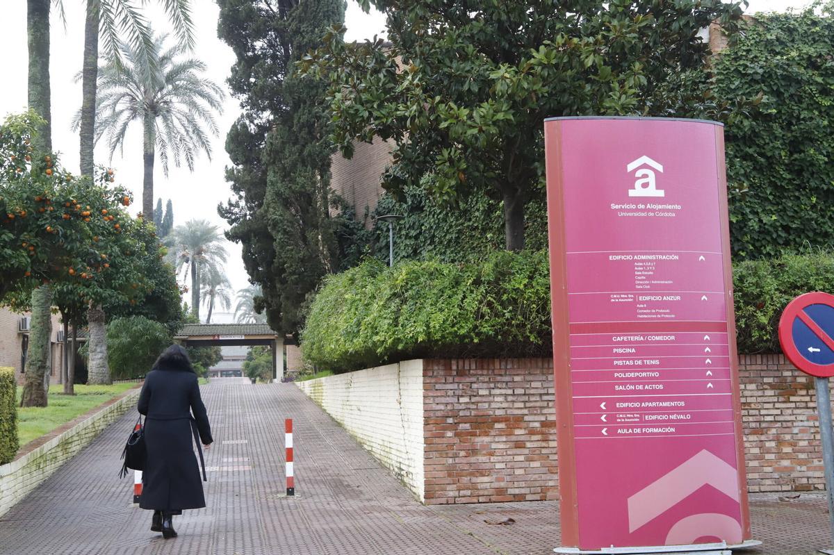 Una mujer accede al recinto.