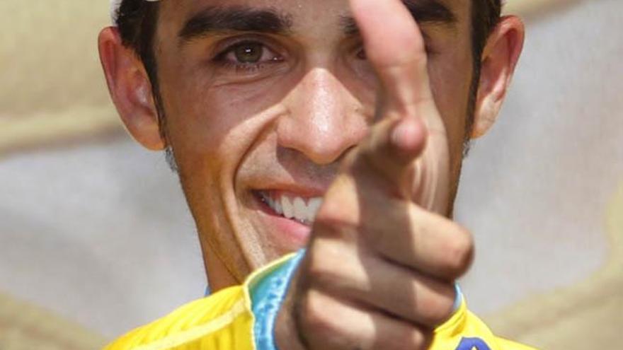 Alberto Contador, sonriente.