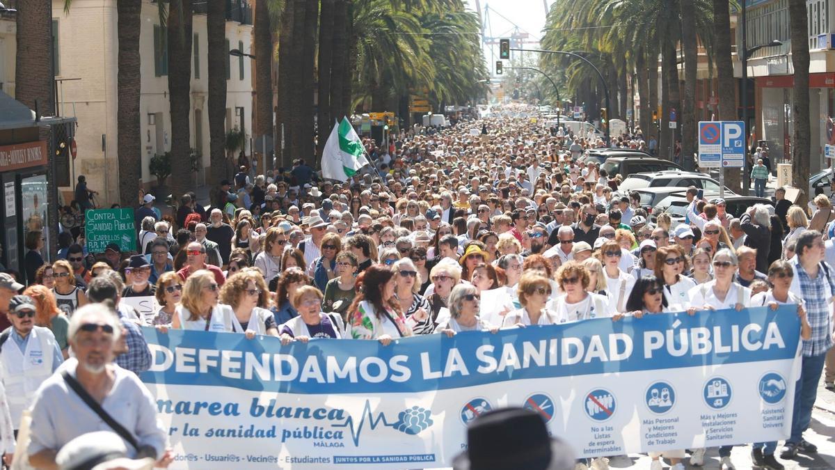 Manifestación por la sanidad andaluza.