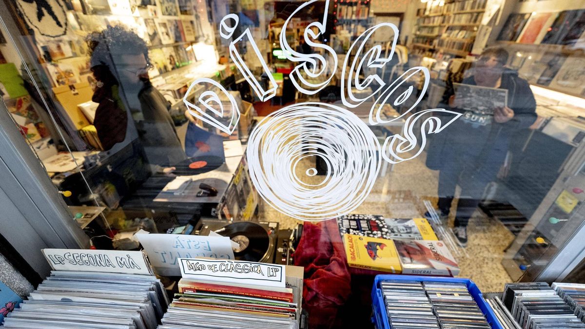 La tienda Ultra-local records , en el barrio de Poblenou, Barcelona