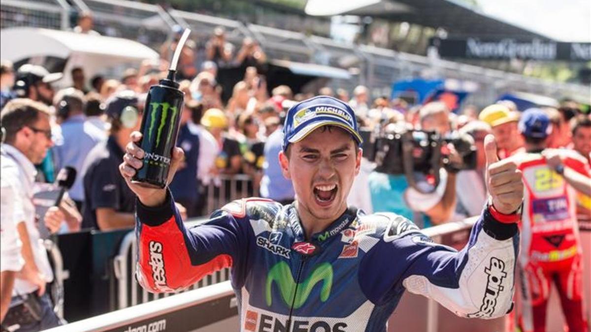 Jorge Lorenzo, eufórico en Austria