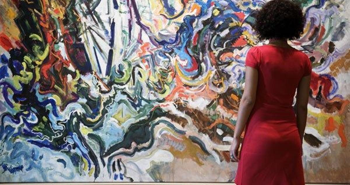 ARTE MODERNO 
obra del artista Zeki Faik Izer en el Museo de Arte Moderno de Estambul.