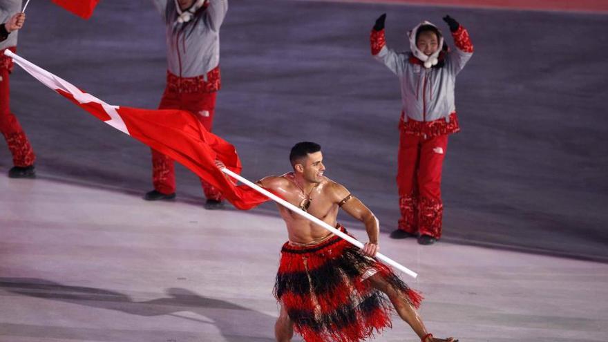 L&#039;abanderat de Tonga, estrella de la inauguració dels Jocs a PyeongChang 2018