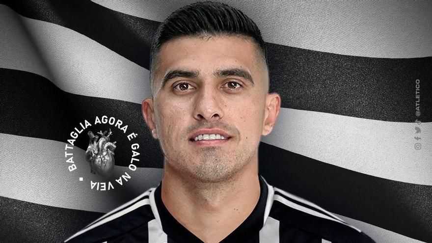 Battaglia, con la equipación del Atlético Mineiro.