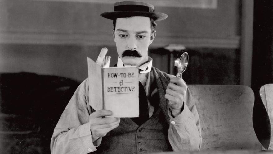 Una imagen de Buster keaton en ‘El moderno Sherlock Holmes’.